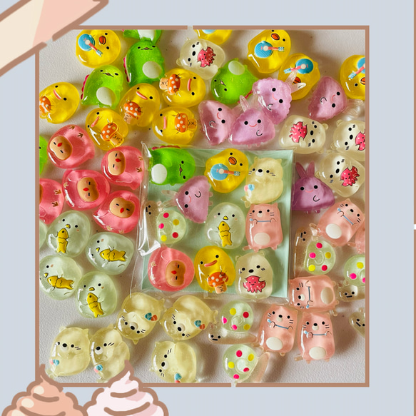 デコパーツ『可愛い生き物』10種類 1枚目の画像