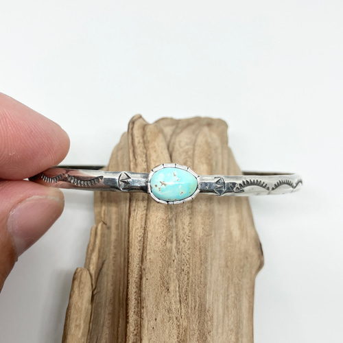 ロイストン ターコイズ トルコ石 シルバー バングル ブレスレット