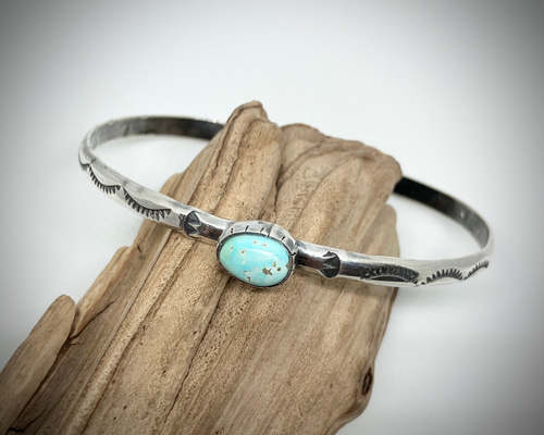 ロイストン ターコイズ トルコ石 シルバー バングル ブレスレット