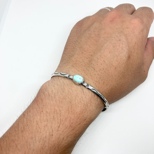ロイストン ターコイズ トルコ石 シルバー バングル ブレスレット