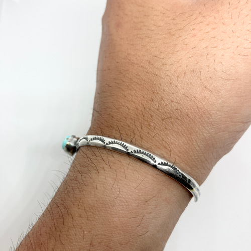 ロイストン ターコイズ トルコ石 シルバー バングル ブレスレット