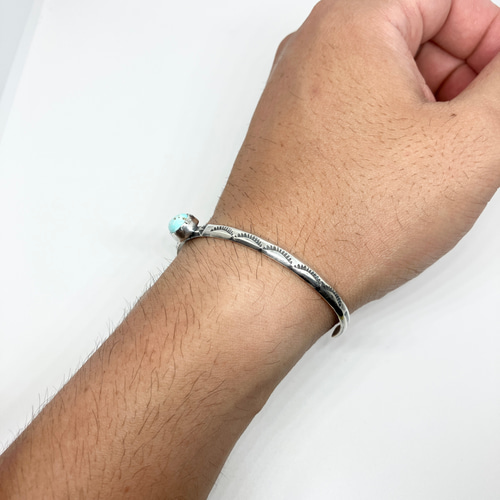 ロイストン ターコイズ トルコ石 シルバー バングル ブレスレット