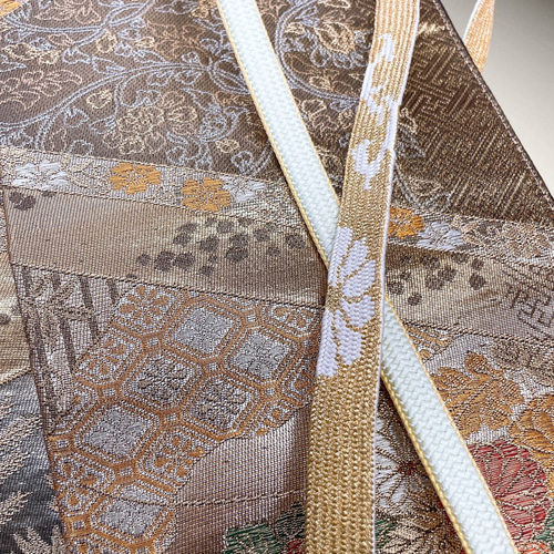 純金箔帯 サッシュベルト 帯ベルト 帯リメイク 着物リメイク リボン 太  