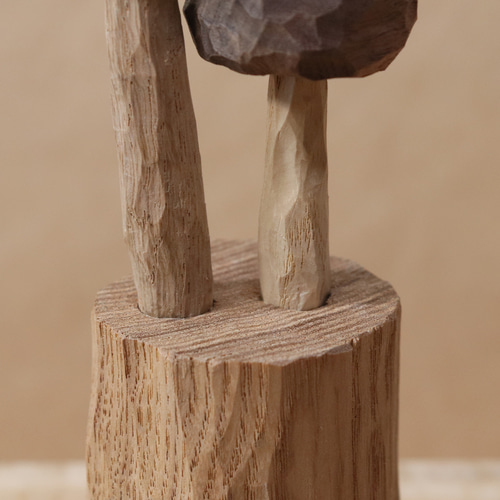 木彫り キノコ 置物 木製 オブジェ インテリア雑貨（木材