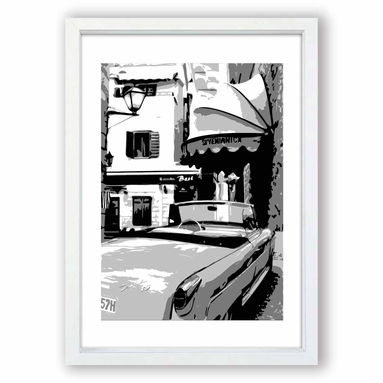 ミスマッチ　クルマ　イラスト　ポスター　A4 A3 A2 A1　アート  　アートポスター　sei検索　2910