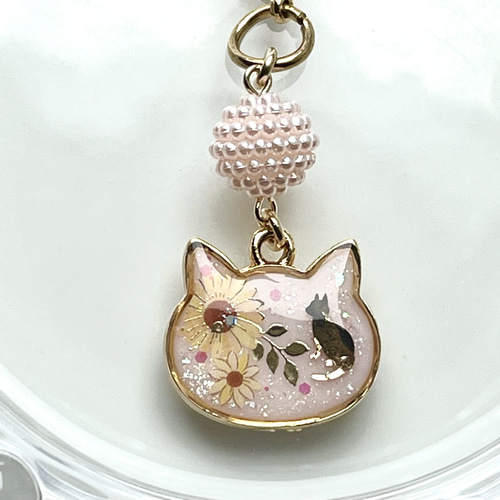 レジン ひまわりと猫ちゃん アンブレラマーカー 傘・日傘 Angel*Cats 