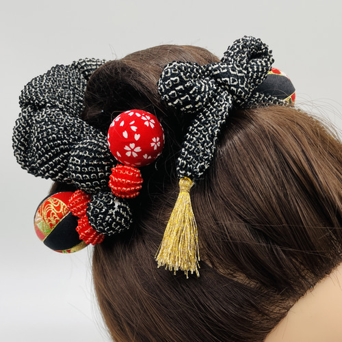 ❤ 創作和玉 ❤ ちんころ かのこ 鹿の子 和玉13本セット 木目込み鞠 黒