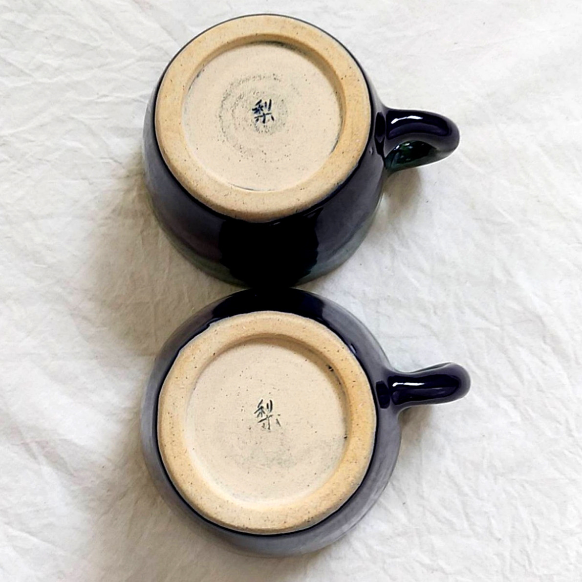 《夏の福袋2点セット》陶の右利き・左利き用ペアマグ【夏色ペンギン】