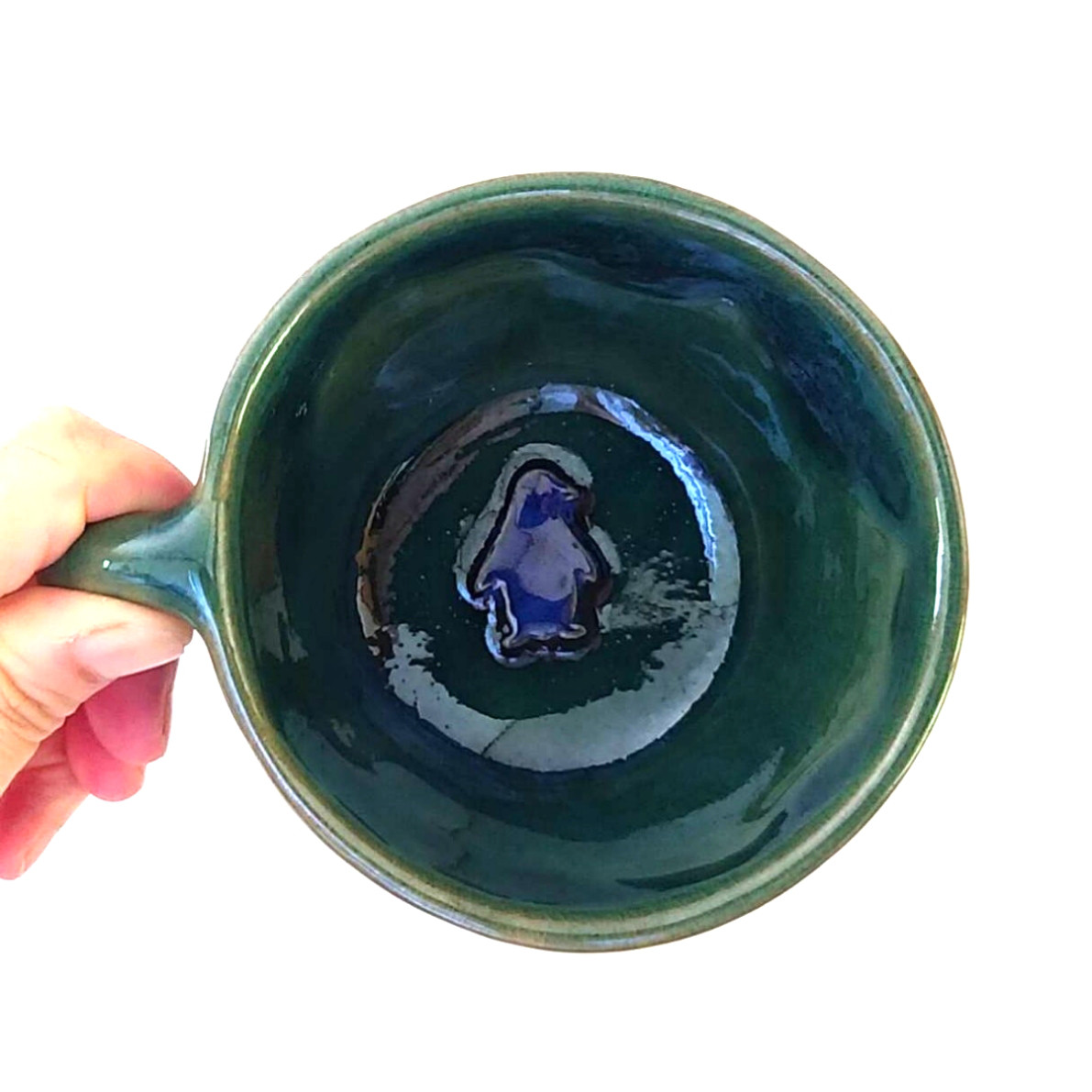 《夏の福袋2点セット》陶の右利き・左利き用ペアマグ【夏色ペンギン】