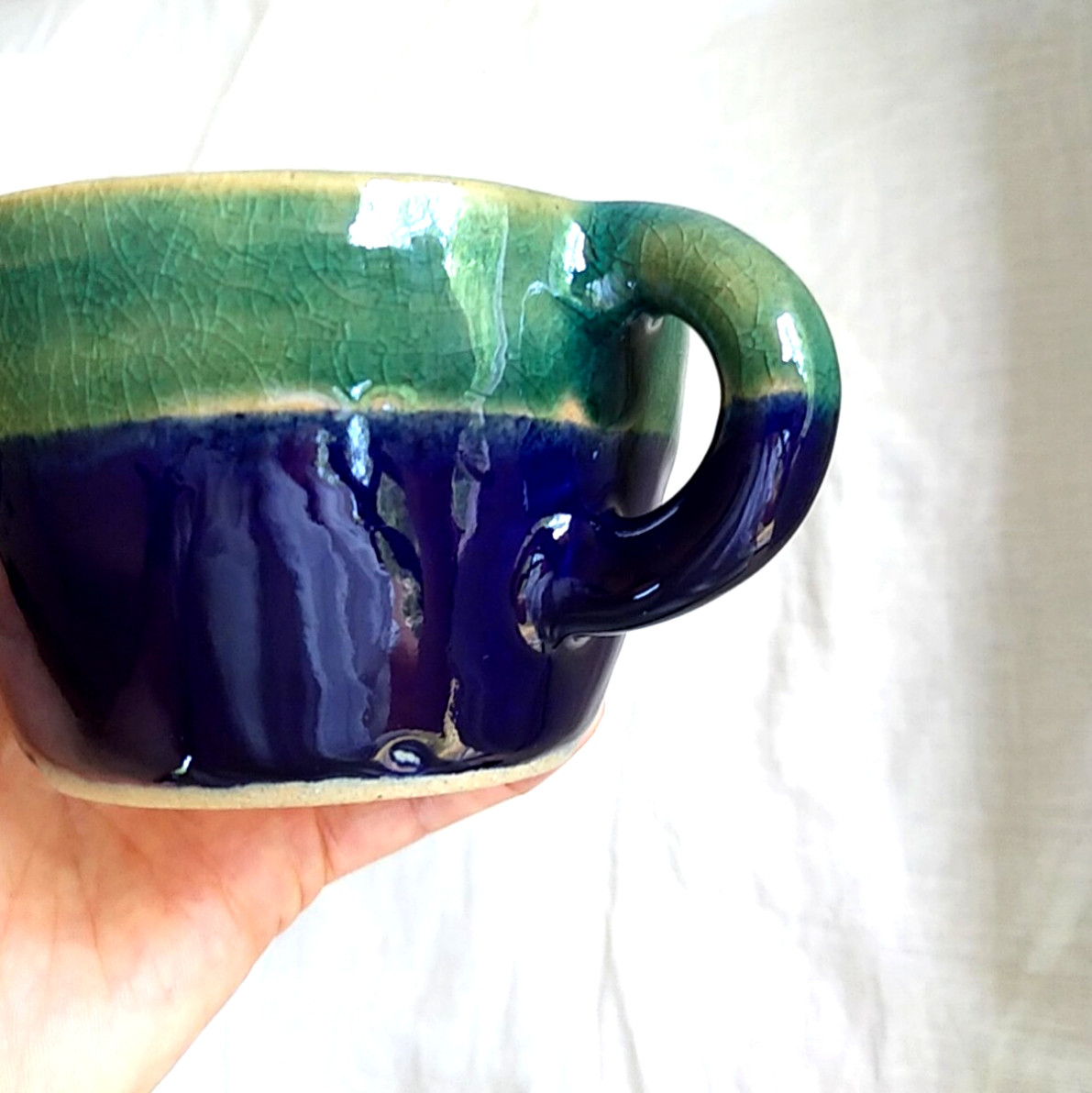 《夏の福袋2点セット》陶の右利き・左利き用ペアマグ【夏色ペンギン】