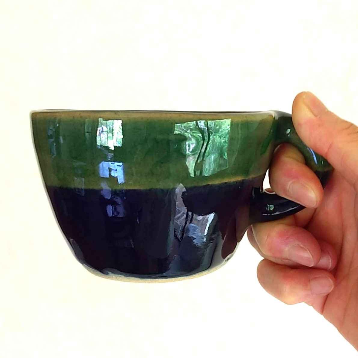 《夏の福袋2点セット》陶の右利き・左利き用ペアマグ【夏色ペンギン】