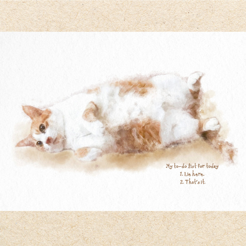 ネコさん】うちの子イラスト ペット似顔絵 水彩画風デジタルアート