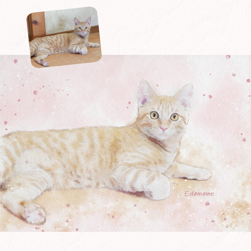 絵画 猫 水彩画 猫の絵 誕生日プレゼント watercolor art cat 絵画 猫 水彩画 猫の絵 誕生日プレゼント watercolor art cat