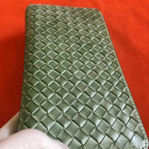 新作品 グリーン系 緑 ハンドメイド ブライドレザー ヌメ革本革