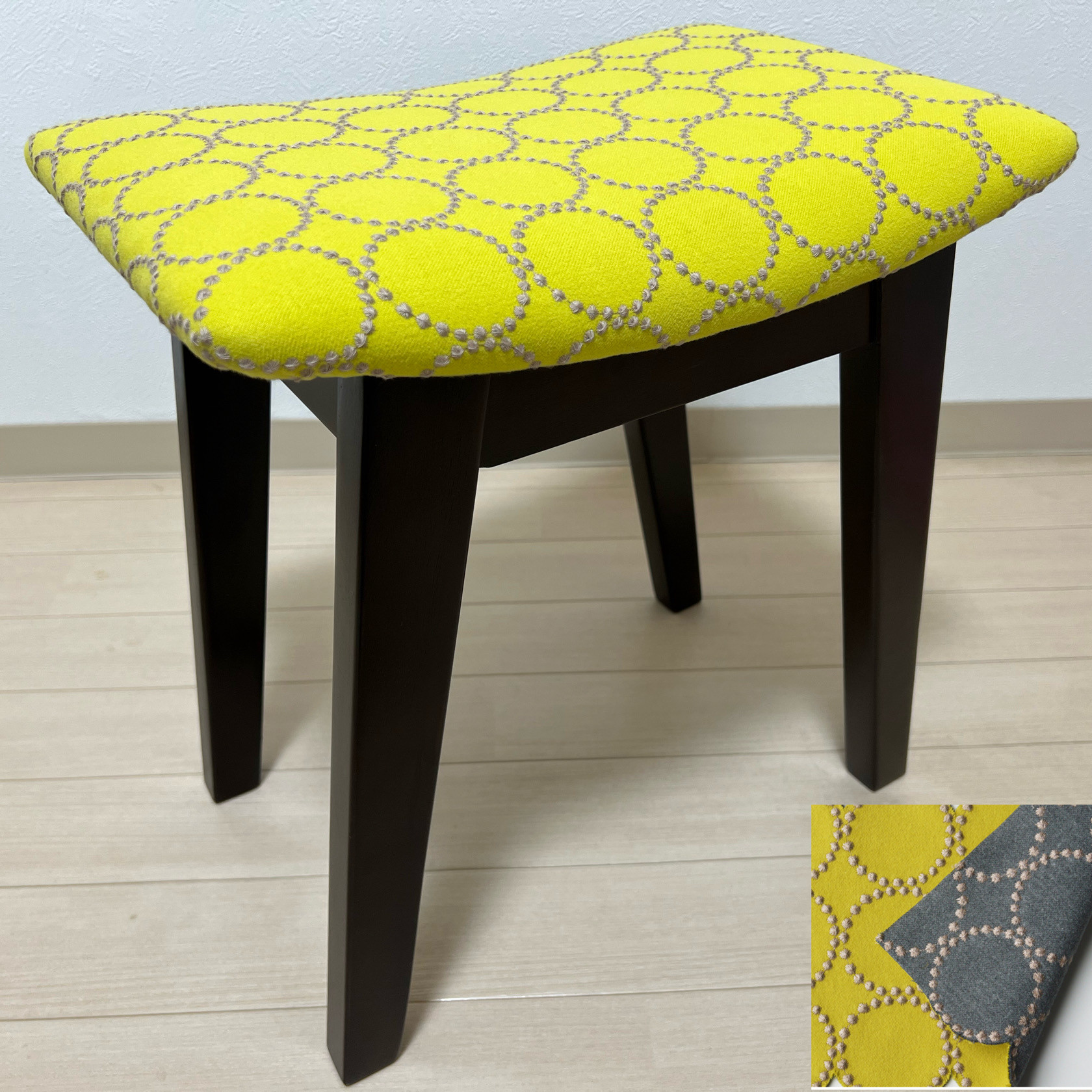 ミナペルホネン dop タンバリン 太脚 スクエア スツール 【グレー】 椅子