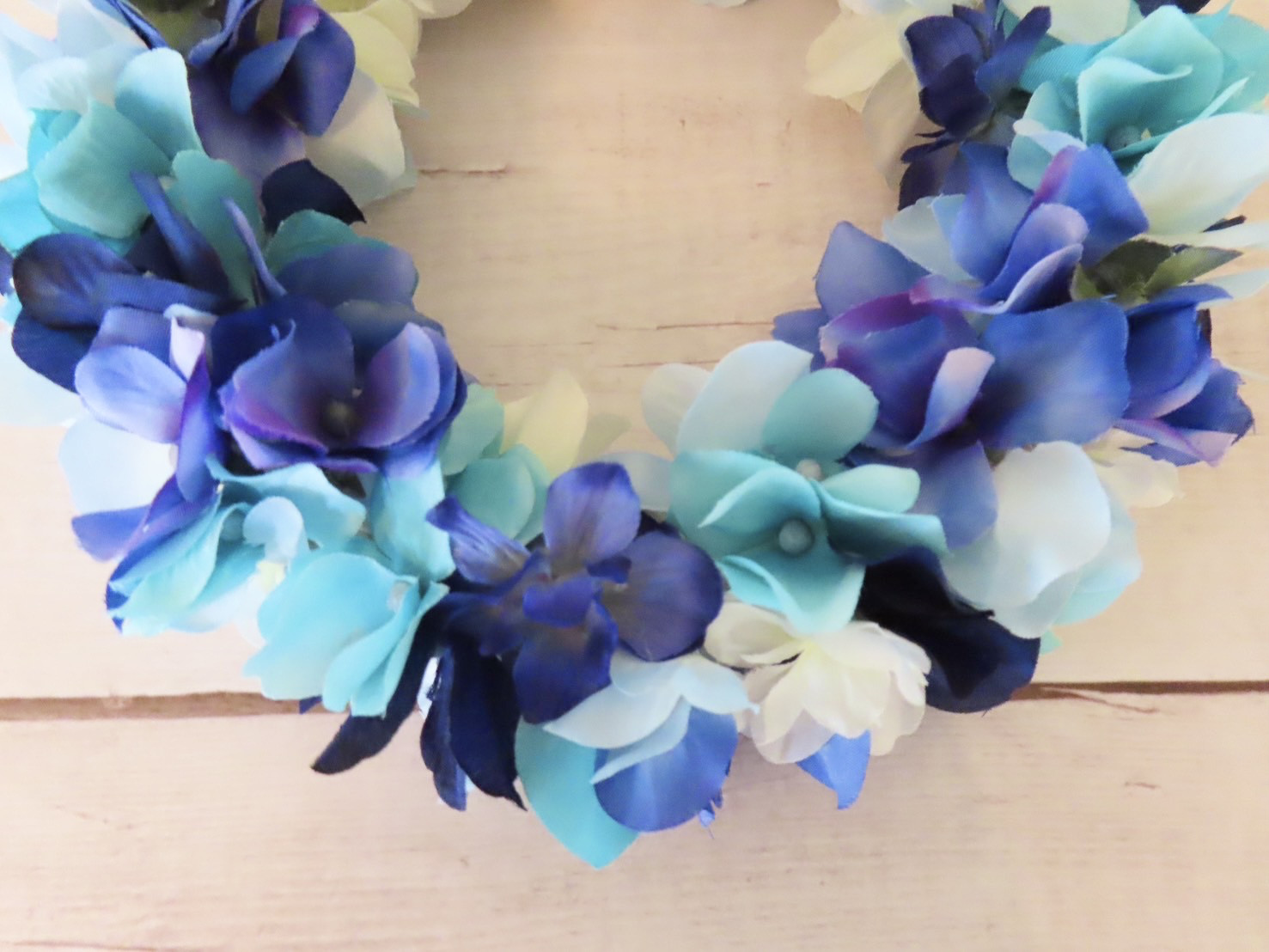 1.アキイロ紫陽花オーバルリース 1.アキイロ紫陽花オーバルリース