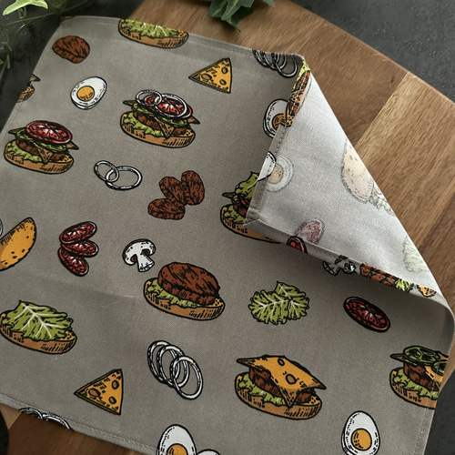 バーガー☆ハンバーガー ランチョンマット ハンドメイド atz_h.jpg