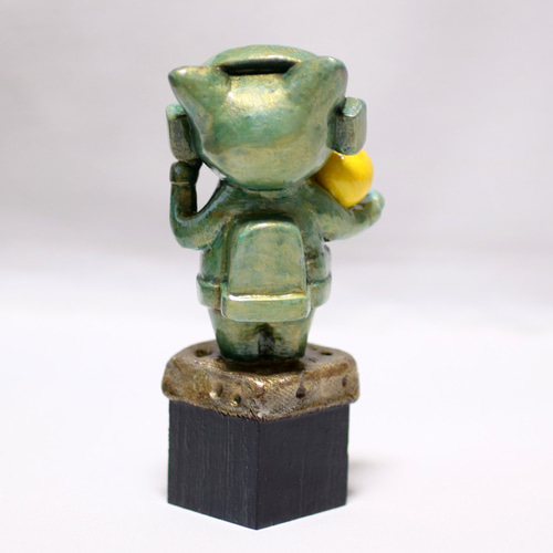 宇宙飛行士茶トラ猫 石塑粘土 置物 フィギュア 立体造形 その他置物