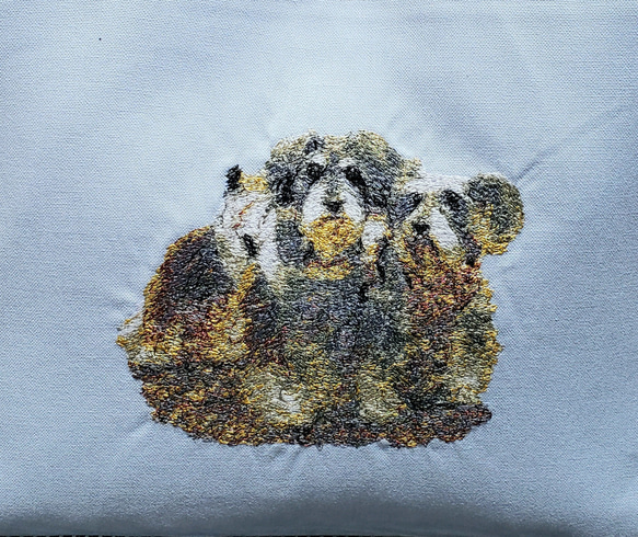 写真データからの刺繍入り帆布のトートバッグ 7枚目の画像
