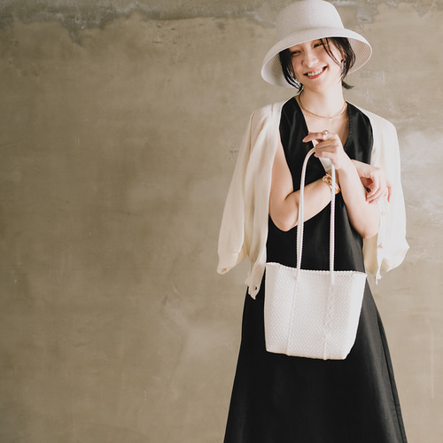 接触冷感 ハーフリネン Vネック ジャンパースカート ジャンバー  