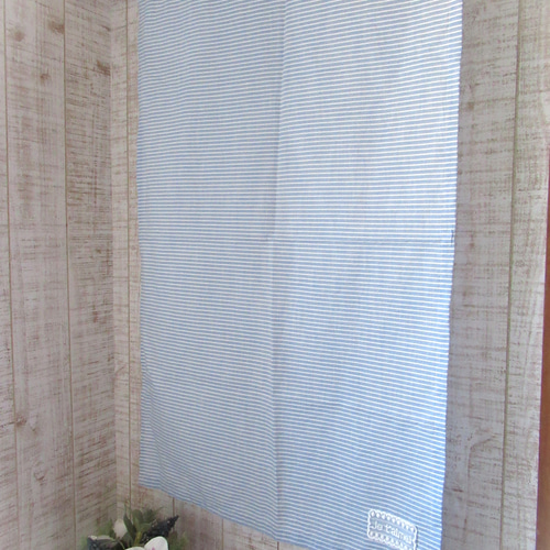 のれん アンティーク ストライプ カフェカーテン ハンドメイド カラー