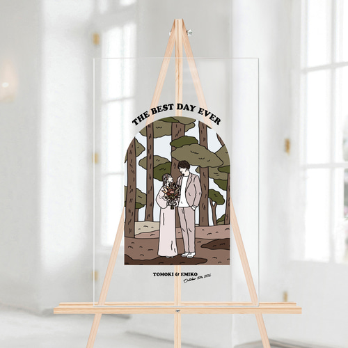 似顔絵イラスト プレゼント 結婚式 似顔絵 ウェルカムボード シンプル