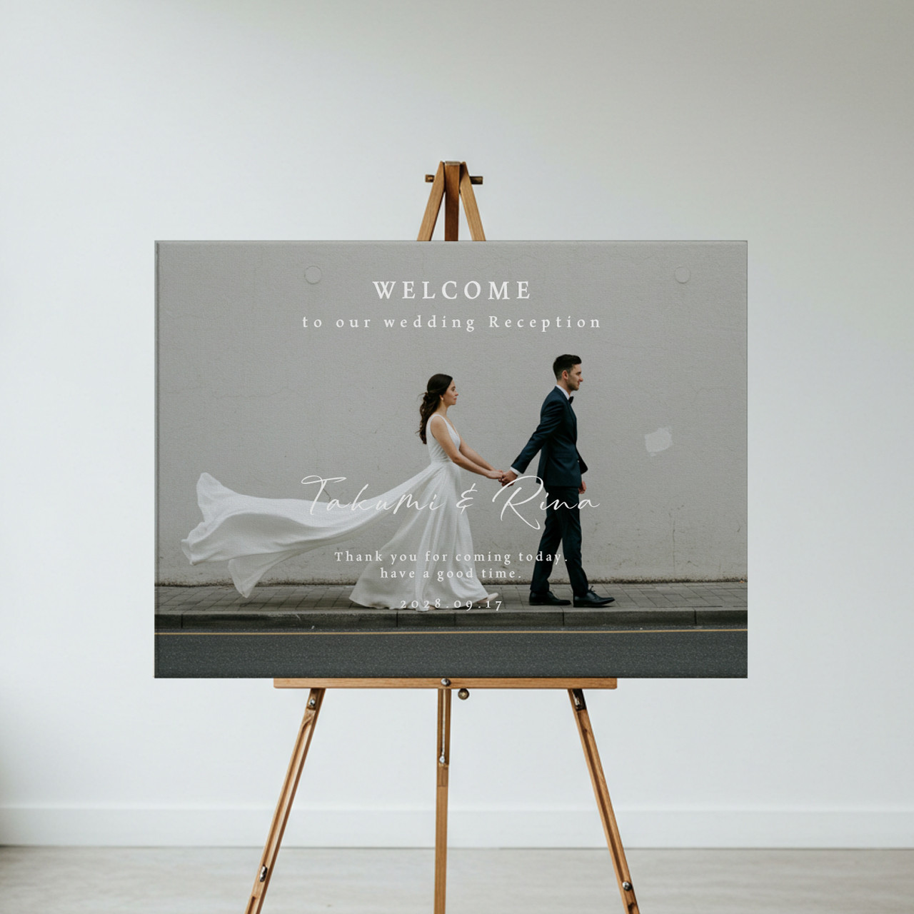 送料無料｜お好きな写真で作る【ウェルカムボードPHOTO】01｜ポスター・キャンバス・パネル｜結婚式｜披露宴｜ウェルカム