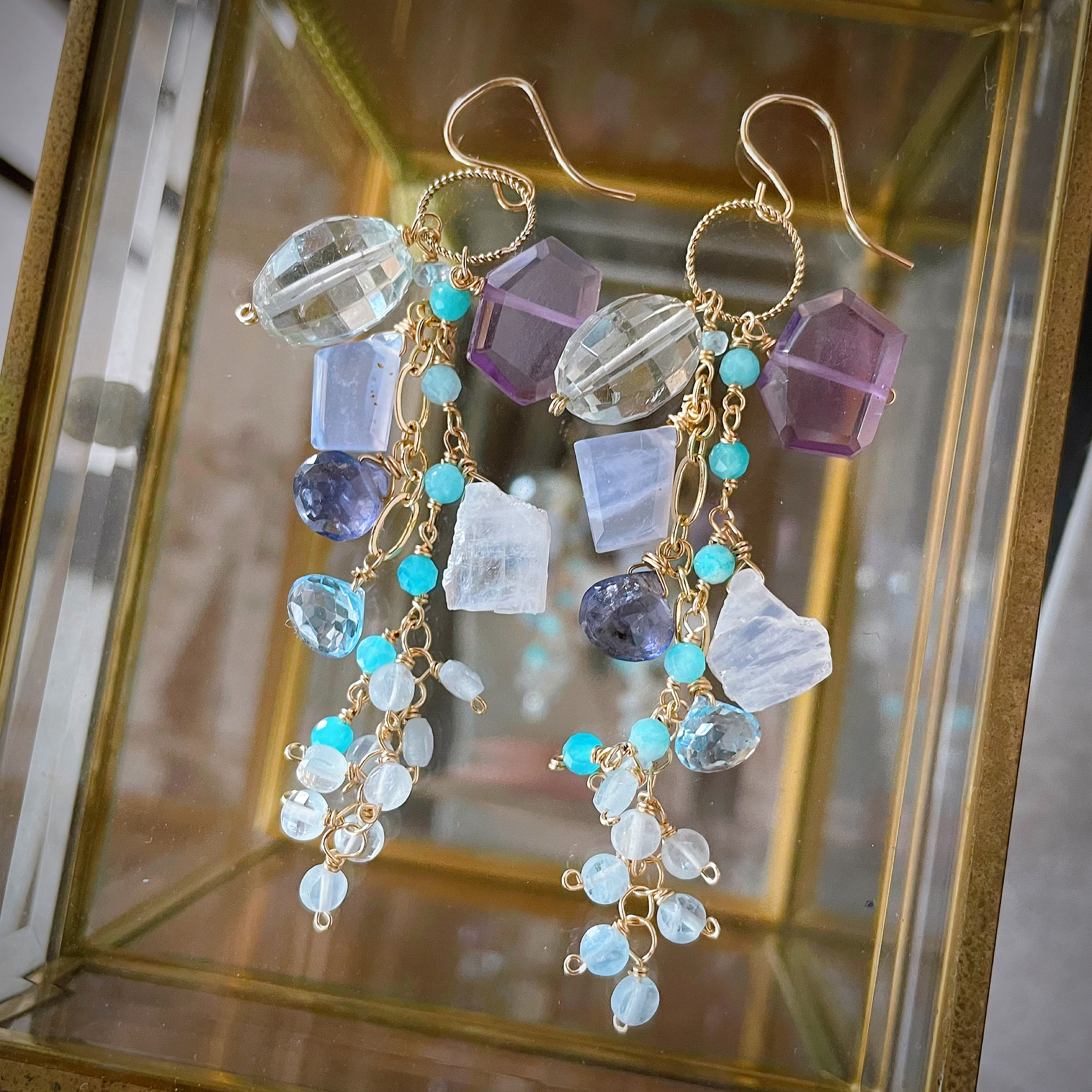 14kgf  紫陽花の耳飾り