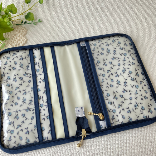 マルチカバーポーチS リバティ フローティングフローラpetit ブルー  
