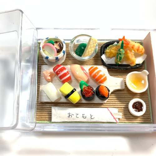 ☆ミニチュア寿司天ぷら定食(1点限り) ミニチュアフーズ 樹脂