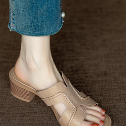 人気のサンダルをすっきりシルエットにフラットサンダル ミュール サンダル ストラップサンダル 履きやすい 木目調 旅行 11枚目の画像