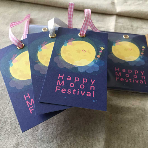 中秋節 ギフトカード (6枚セット) スモールカード ギフトタグ 月見