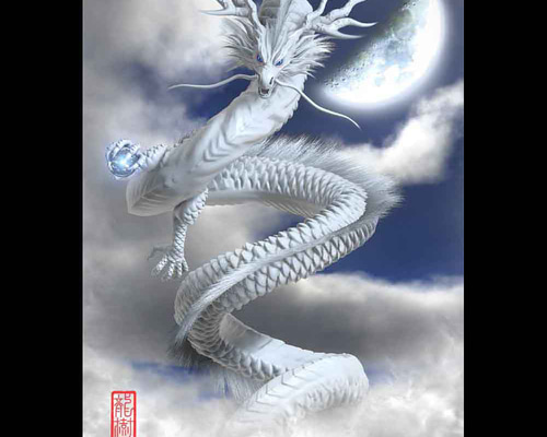 油絵 油彩 油彩画 絵 絵画【白龍】 白龍(木花咲耶姫の守護龍）│Sサイズ│うつくしい龍イラスト│龍