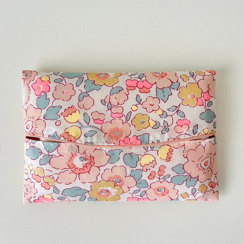 ポケットティッシュケース 輸入リバティBetsy Barbapapa Brillant Gold  