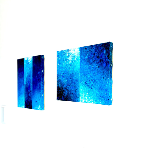 零107】絵画 宇宙 青 空 海 抽象画 原画 インテリア 絵画 零