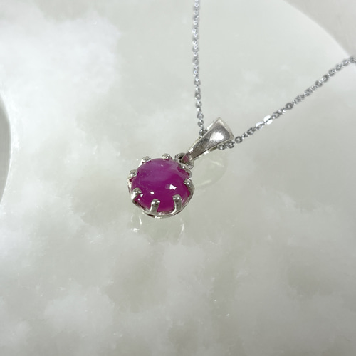 ぶぶ❣️大粒デザイン天然ルビーネックレス 1点限定 】63. 大粒 ルビー ／ネックレス 7月 誕生石 ネックレス