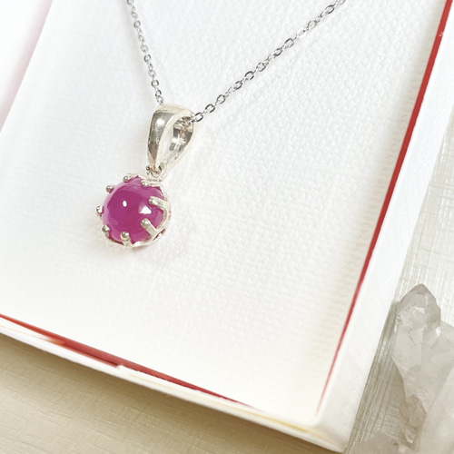 1点限定 】63. 大粒 ルビー ／ネックレス 7月 誕生石 ネックレス