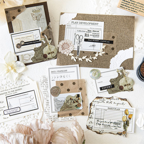 コラージュ素材　紙もの　素材紙　【1750】 コラージュ素材紙もの素材紙【1750】