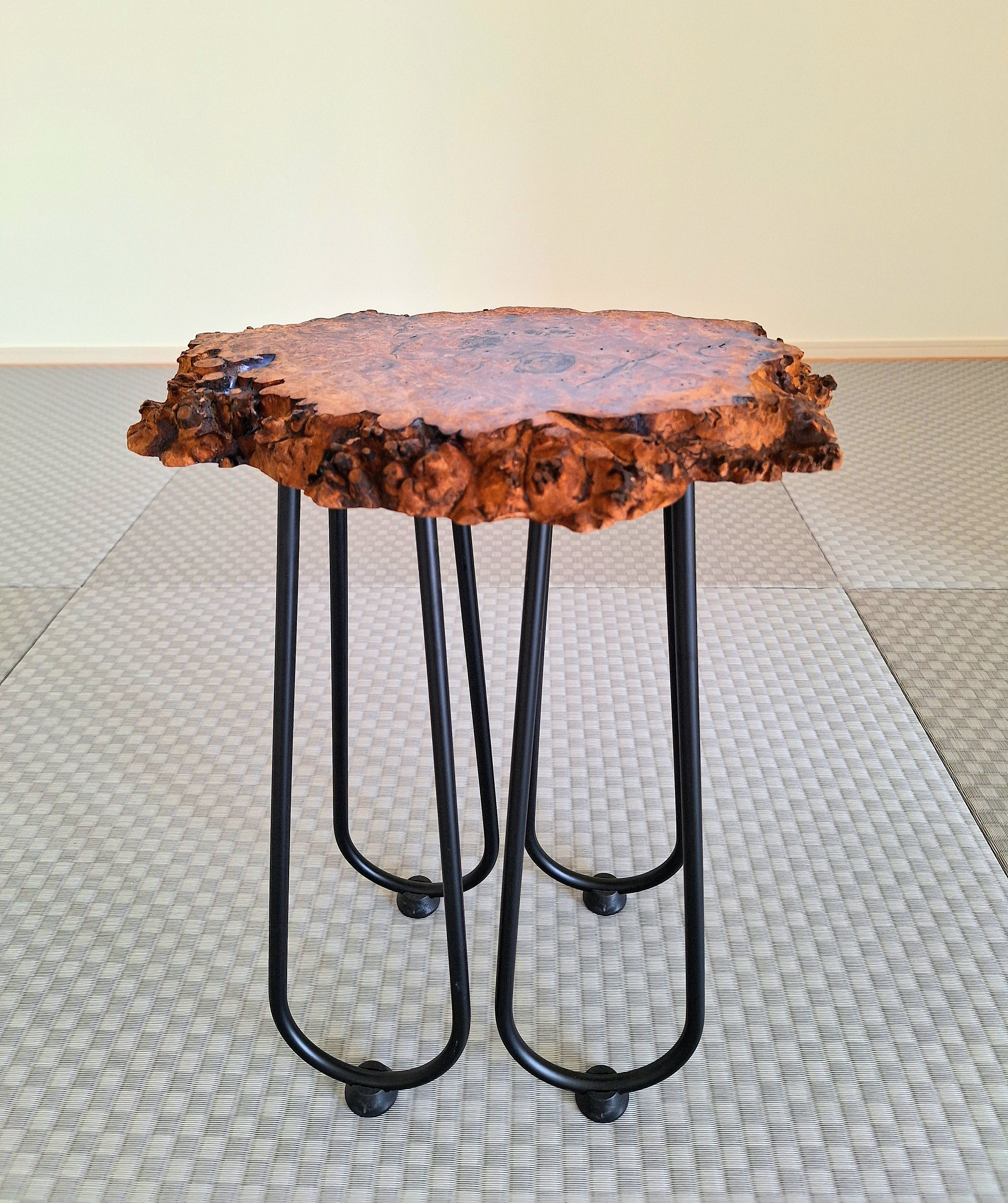 レジンサイドテーブル クラロウォールナット 瘤 希少材 【公式通販】