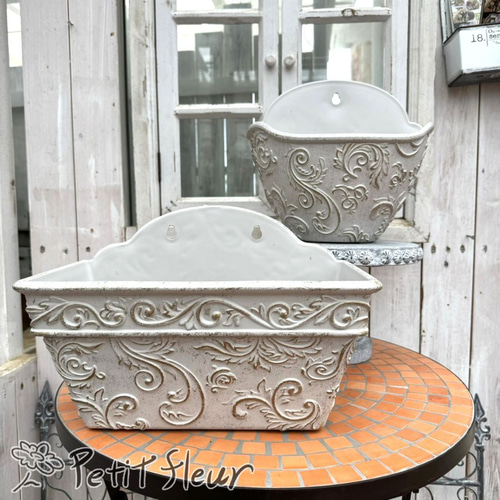 お得！2点セット】大人気 樹脂鉢 合成樹脂 プランター 植木鉢 壁掛け