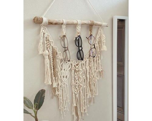 【ハンドメイド壁掛けラック】木製メガネスタンド メガネスタンド 木製 かわいい 森の動物たち メガネスタンド018 | セミ