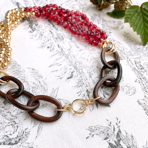 FCBD アクセサリー トライバルネックレス 大ぶり エスニック チェーン