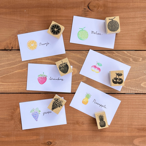 メロンのはんこ｜ラバースタンプ｜ハンコ｜かわいい｜フルーツ