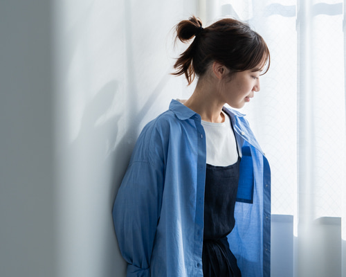 リネン素材 エプロンワンピース・2way(巻きスカート) その他