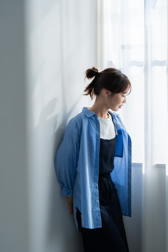 リネン素材 エプロンワンピース・2way(巻きスカート) その他