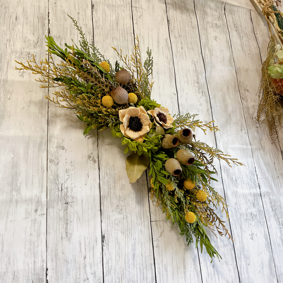 スワッグ 壁掛け プリンセス サイズ大 壁掛けスワッグ スワッグ 54cm プリザーブドフラワー MUM FLOWERS 通販