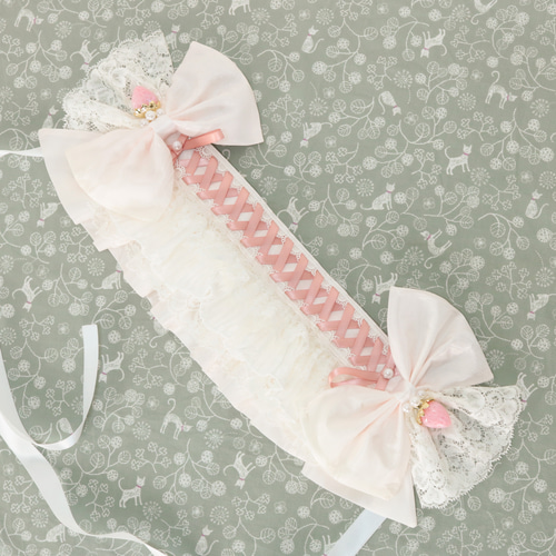 白花菱×いちご① ボンネット ヘッドドレス ロリータ 甘ロリ