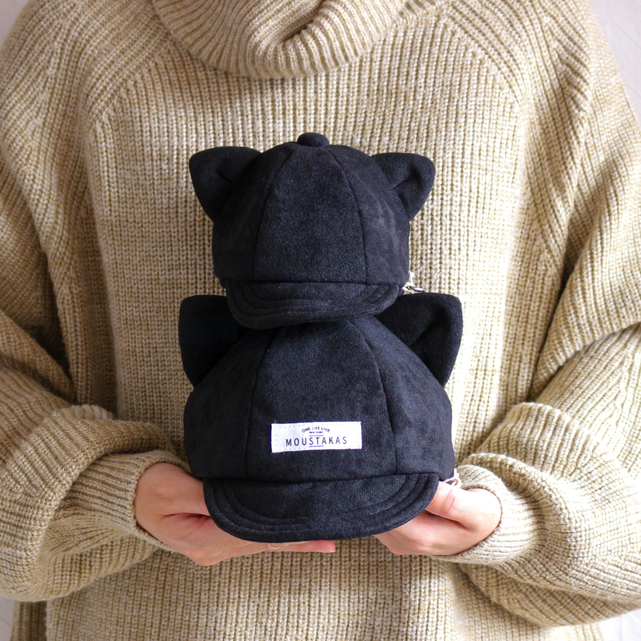 ねこミミ帽子のポーチ・mini・M