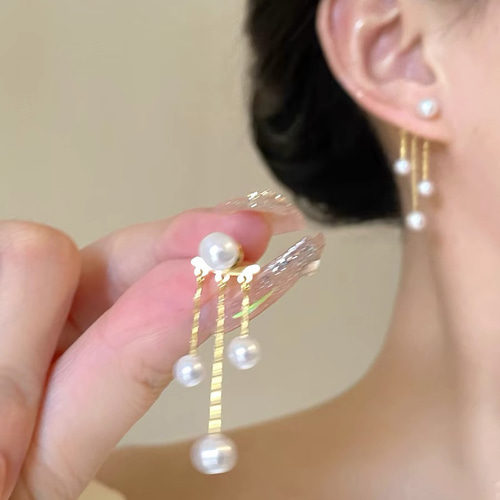 高級】淡水真珠 2wayピアス k18 ピアス（スタッド・一粒） パール  