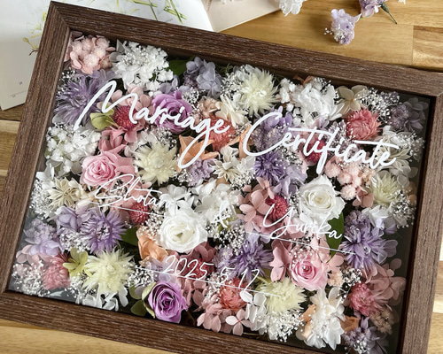 3色選べる｜キレイに仕上がるゲスト参加型結婚証明書30-100名 その他